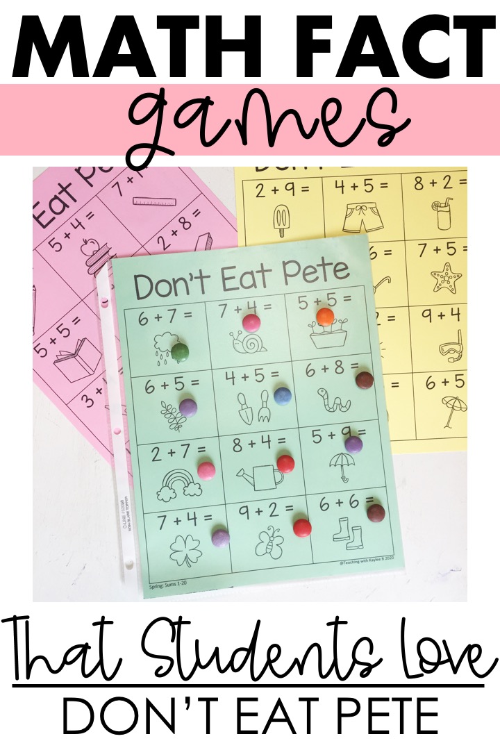 Games With Math Facts That Students Love Teaching With Kaylee B