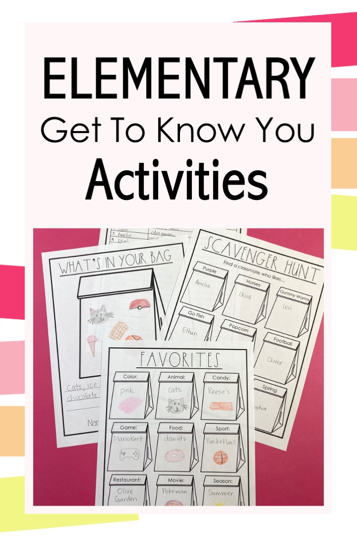 elementary get to know you activities 