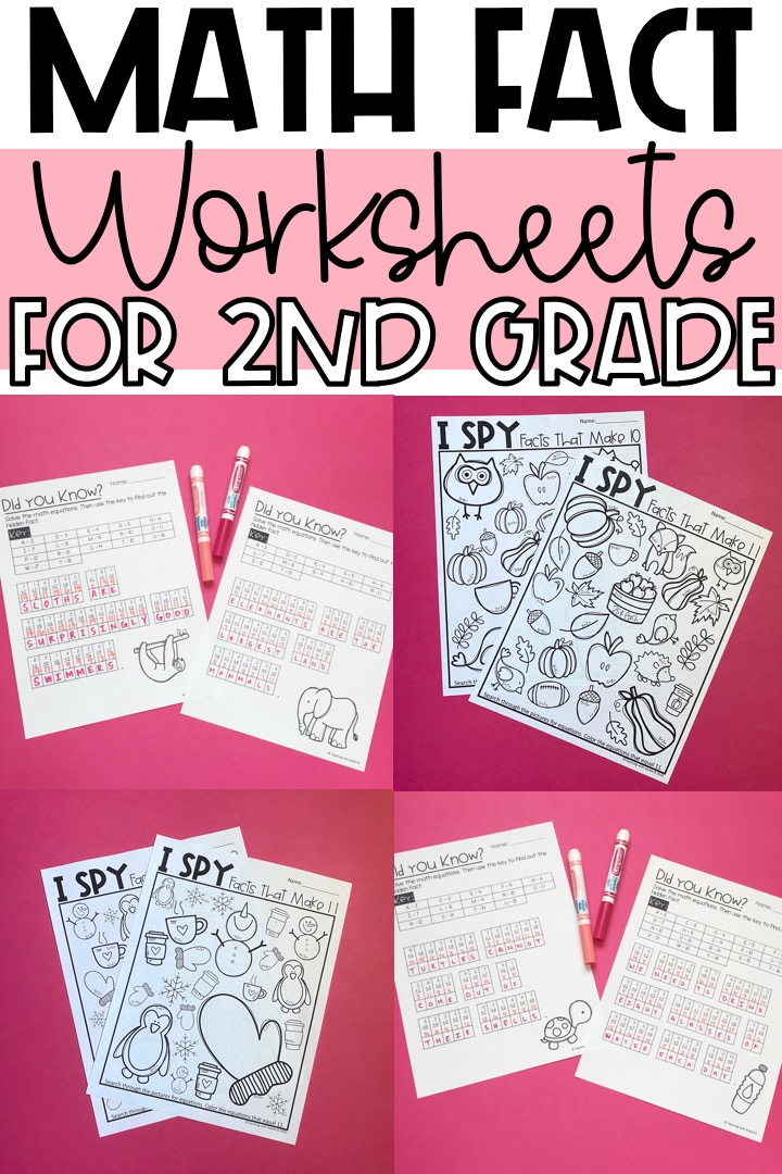 math fact worksheets for 2nd grade