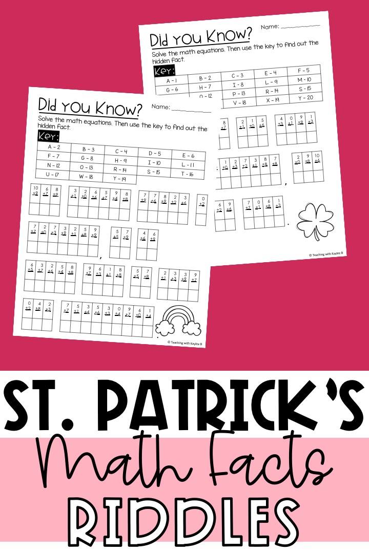 Make Math Fun On St Patrick S Day With These 5 St Patrick S Day Math Ideas Teaching With Kaylee B