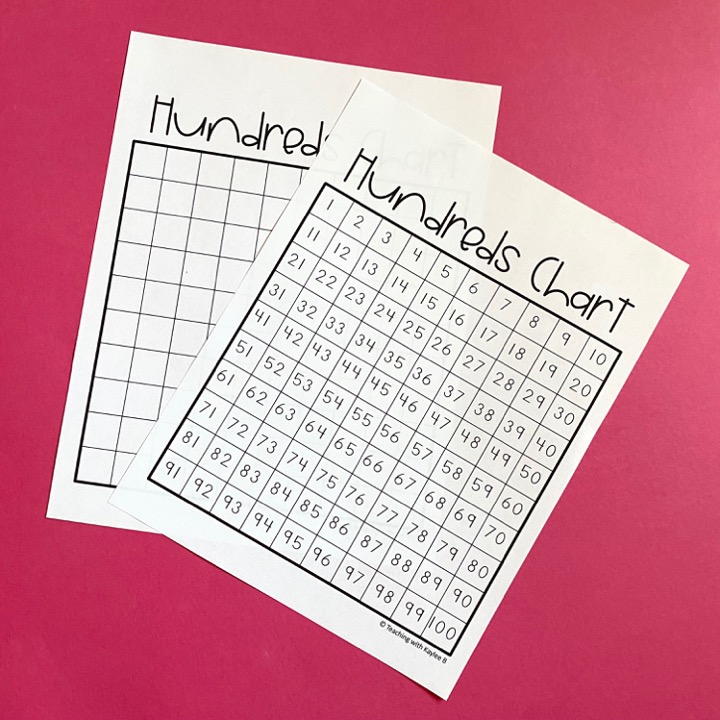 7 hundreds chart printable blank activities to help students build number sense teaching with kaylee b