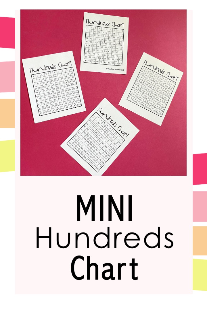 mini hundreds chart printable