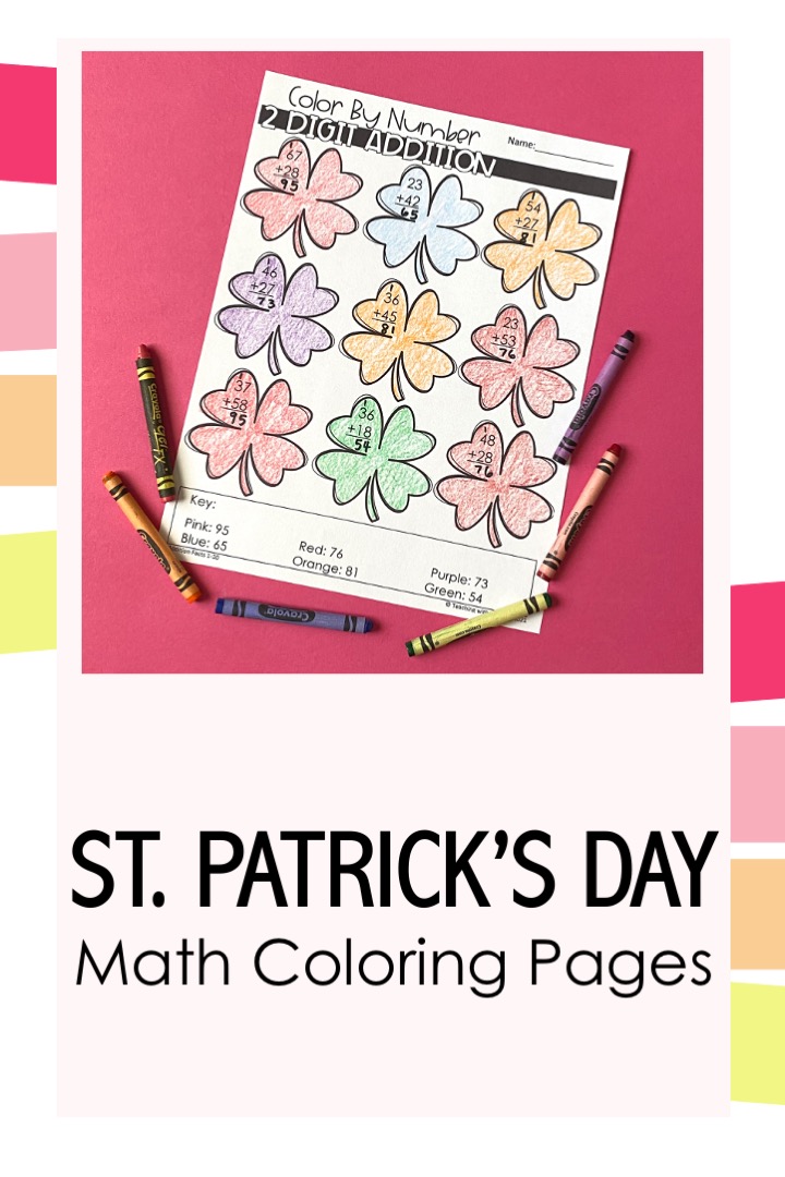 st. patricks day math coloring page