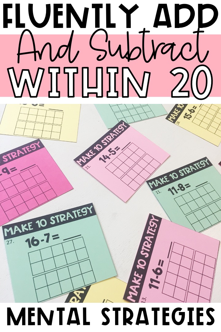 fluently add and subtract within 20 using mental strategies