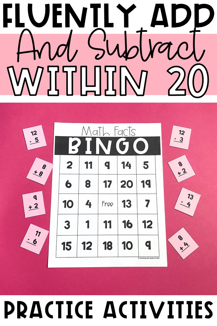 fluently add and subtract within 20