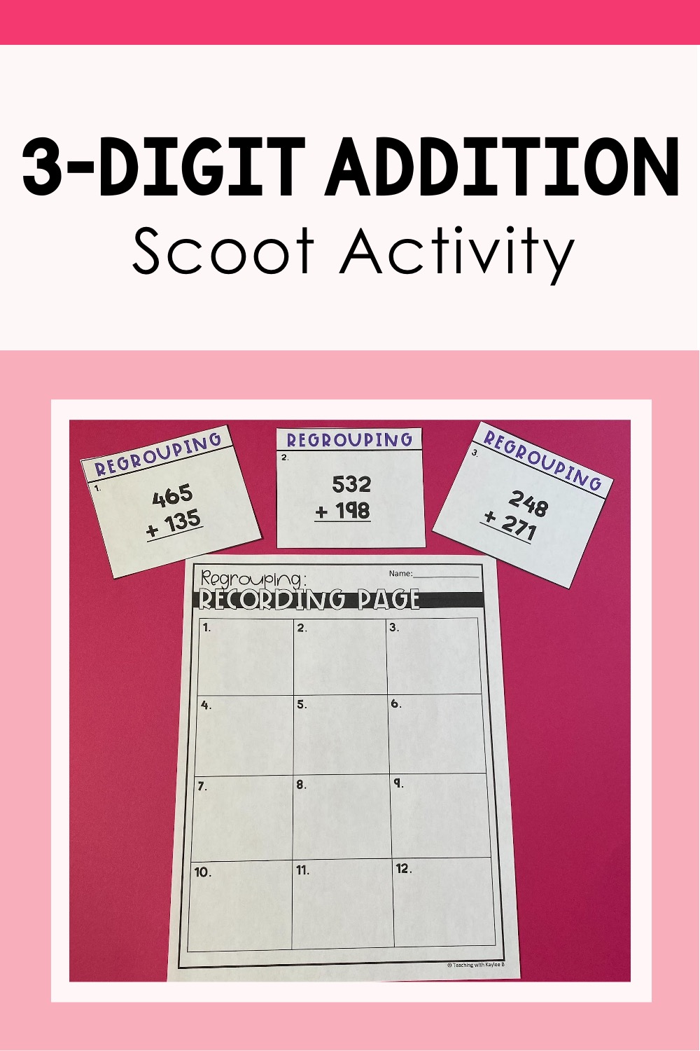 addition with regrouping 3 digit worksheets