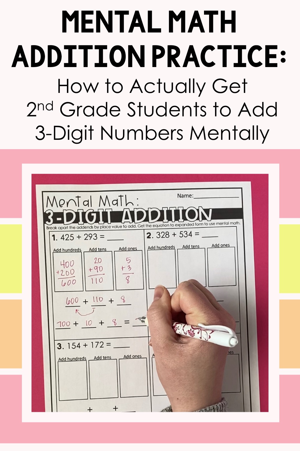 mental math addition practice