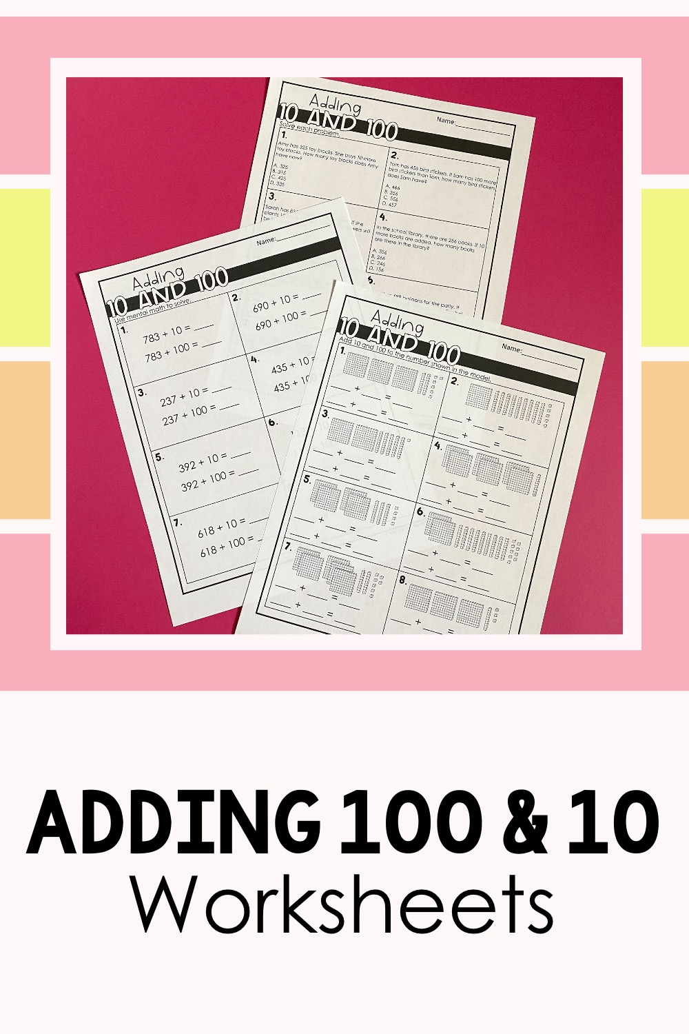 open number line worksheets