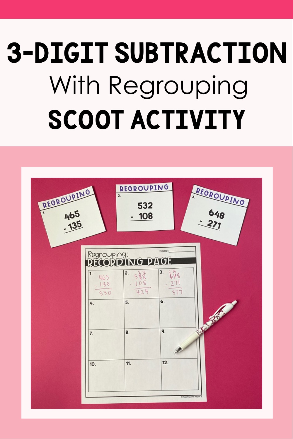 how to teach with regrouping 3 digits