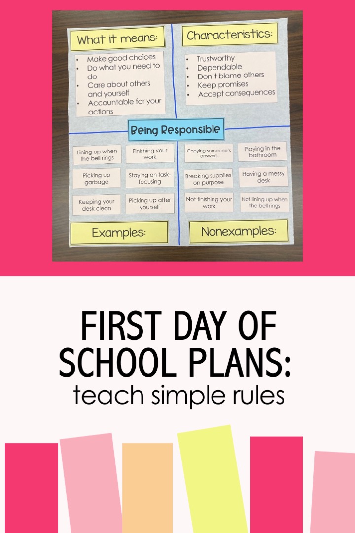 first day of school plan