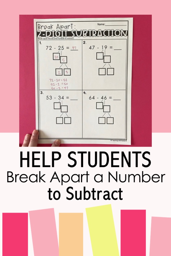 break apart a number to subtract