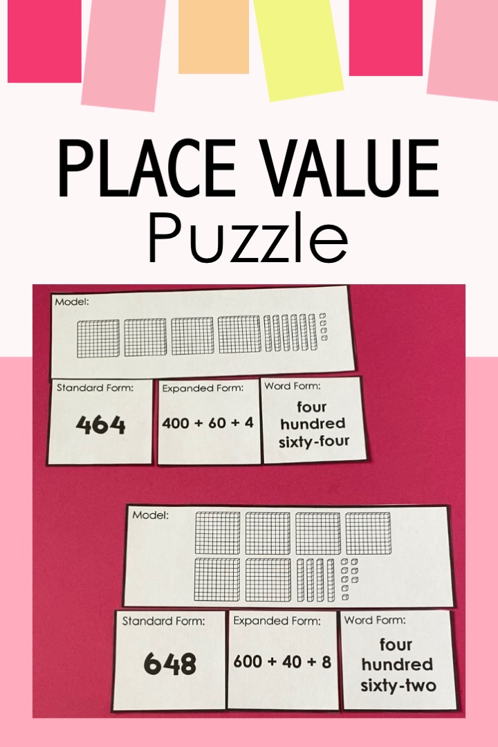 place value math puzzle