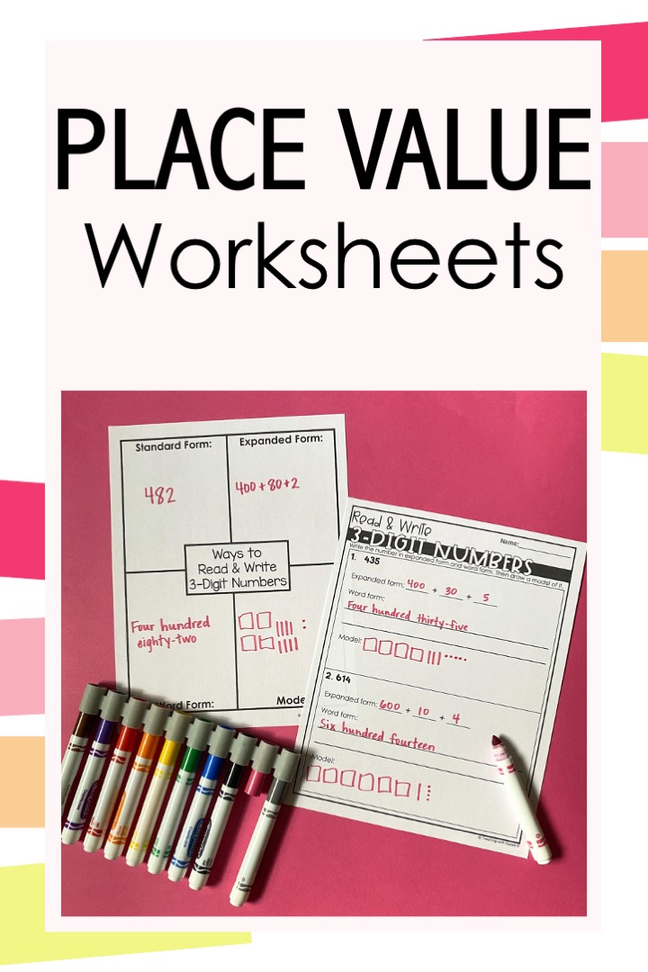 place value worksheets expanded form and standard form