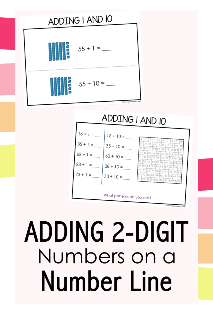 adding 2 digit numbers on a number line