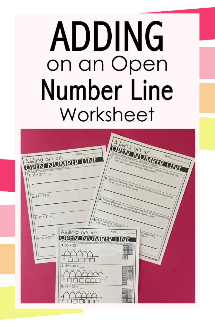 adding on an open number line worksheet