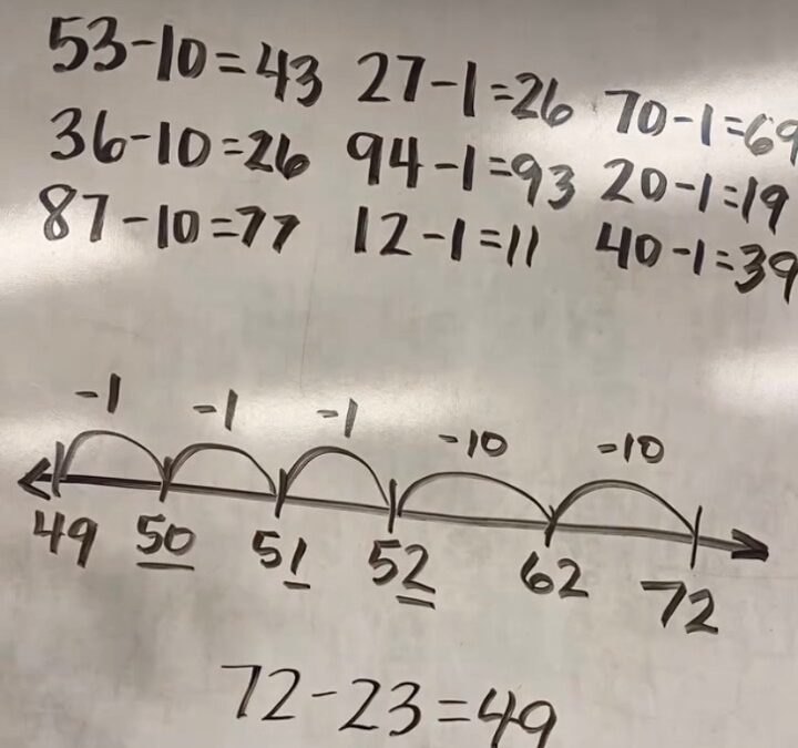 Open Number Line Subtraction: How to Easily Teach it Using 2-Digit Numbers