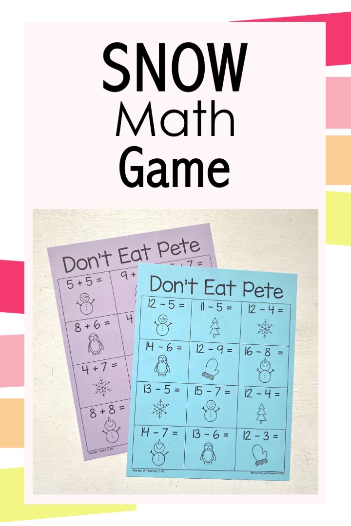 Winter Math Craft: The Way to Help Students Practice Math Facts in the ...