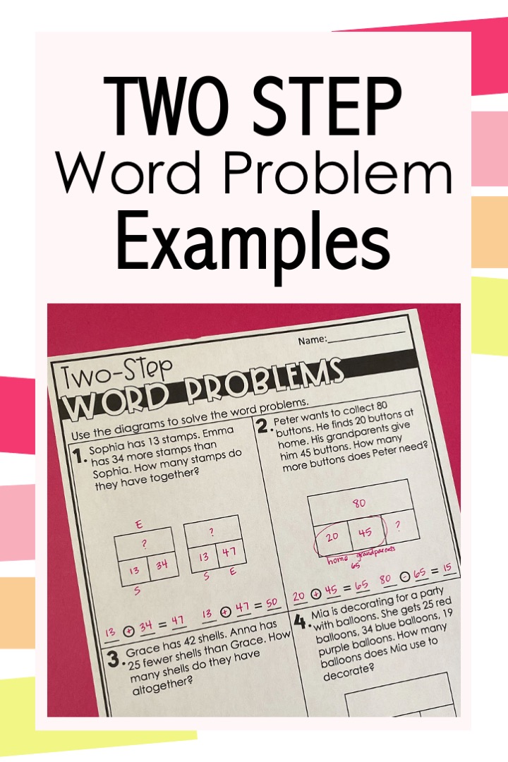 two step word problem examples