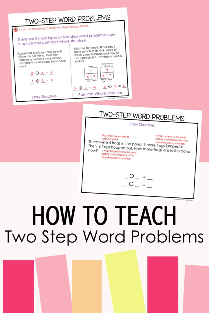 two step word problems pdf