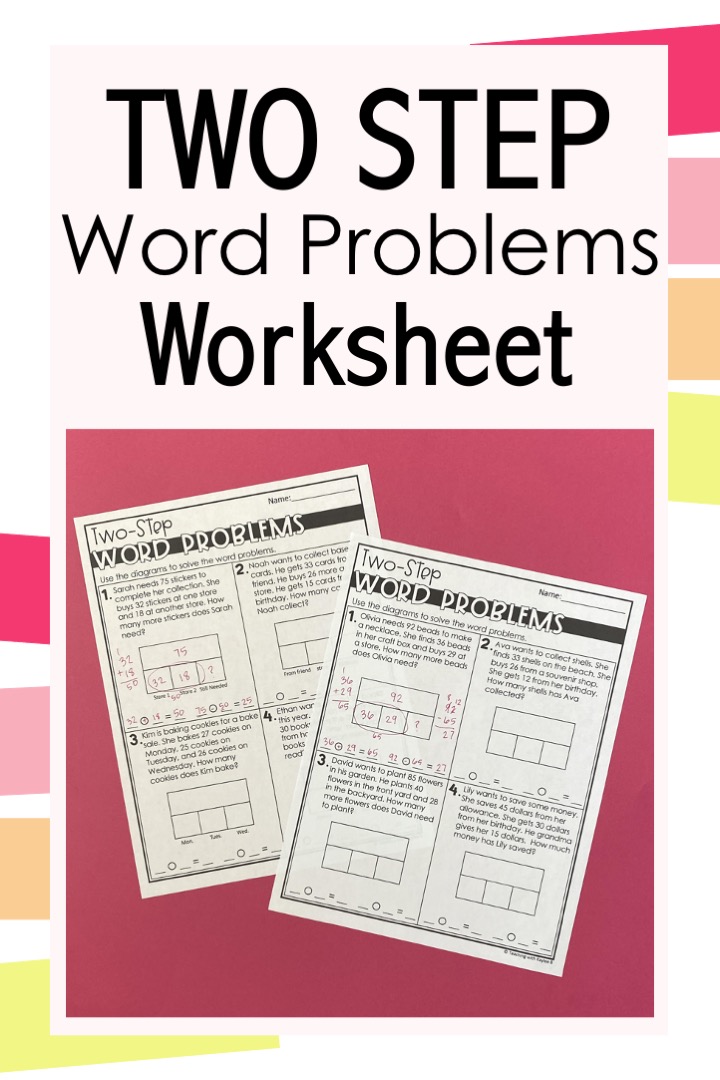 two step word problems worksheet