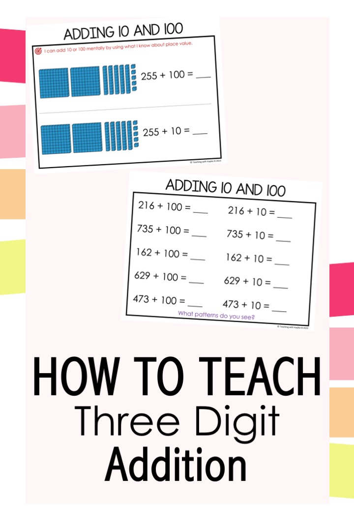 how to teach three digit addition