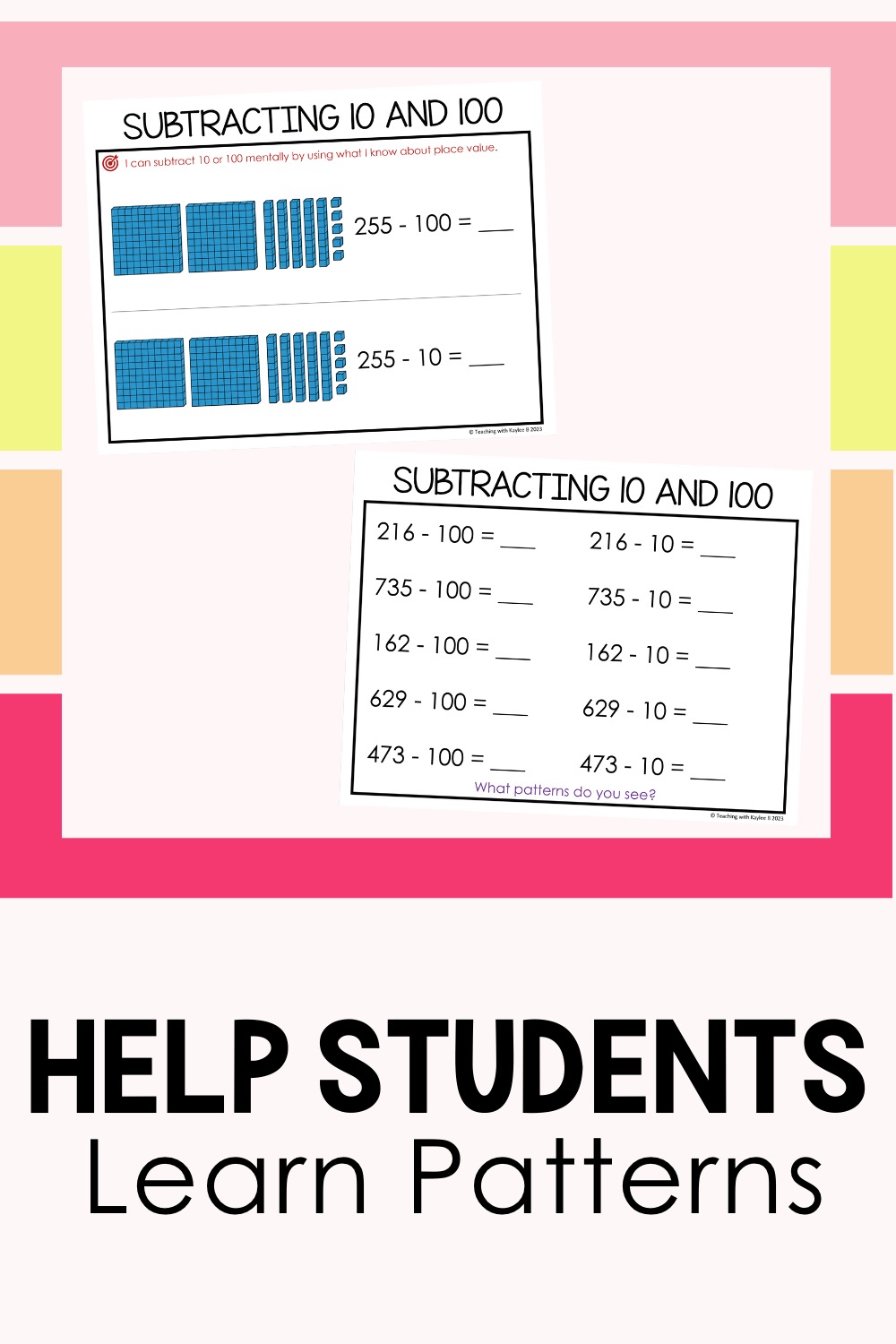 subtracting 100s