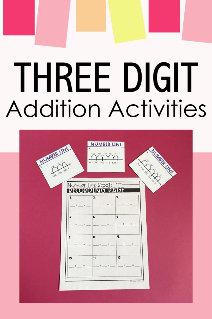 three digit addition activities