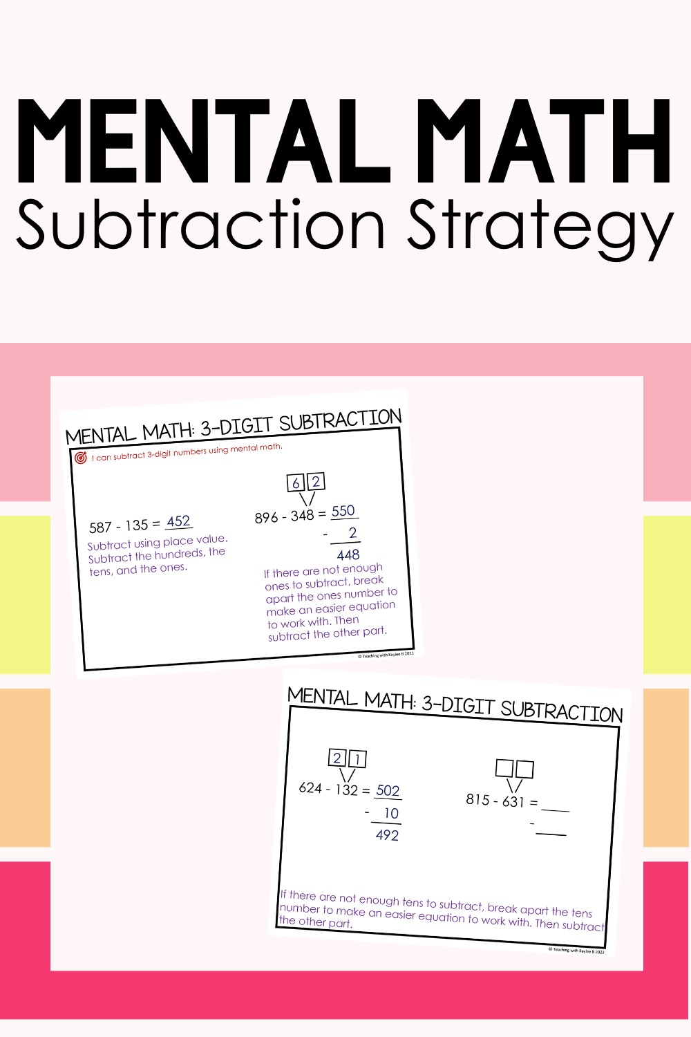 Mental Math Subtraction Strategy