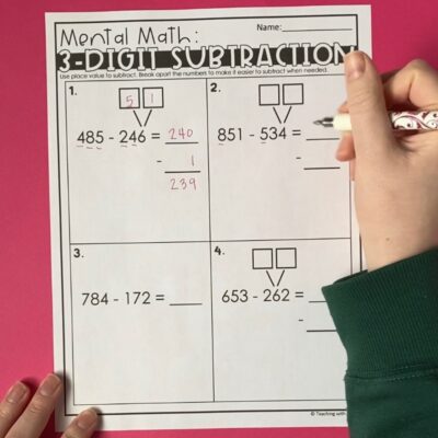 How to Best Teach Students to Subtract Mentally Using 3-Digit Numbers