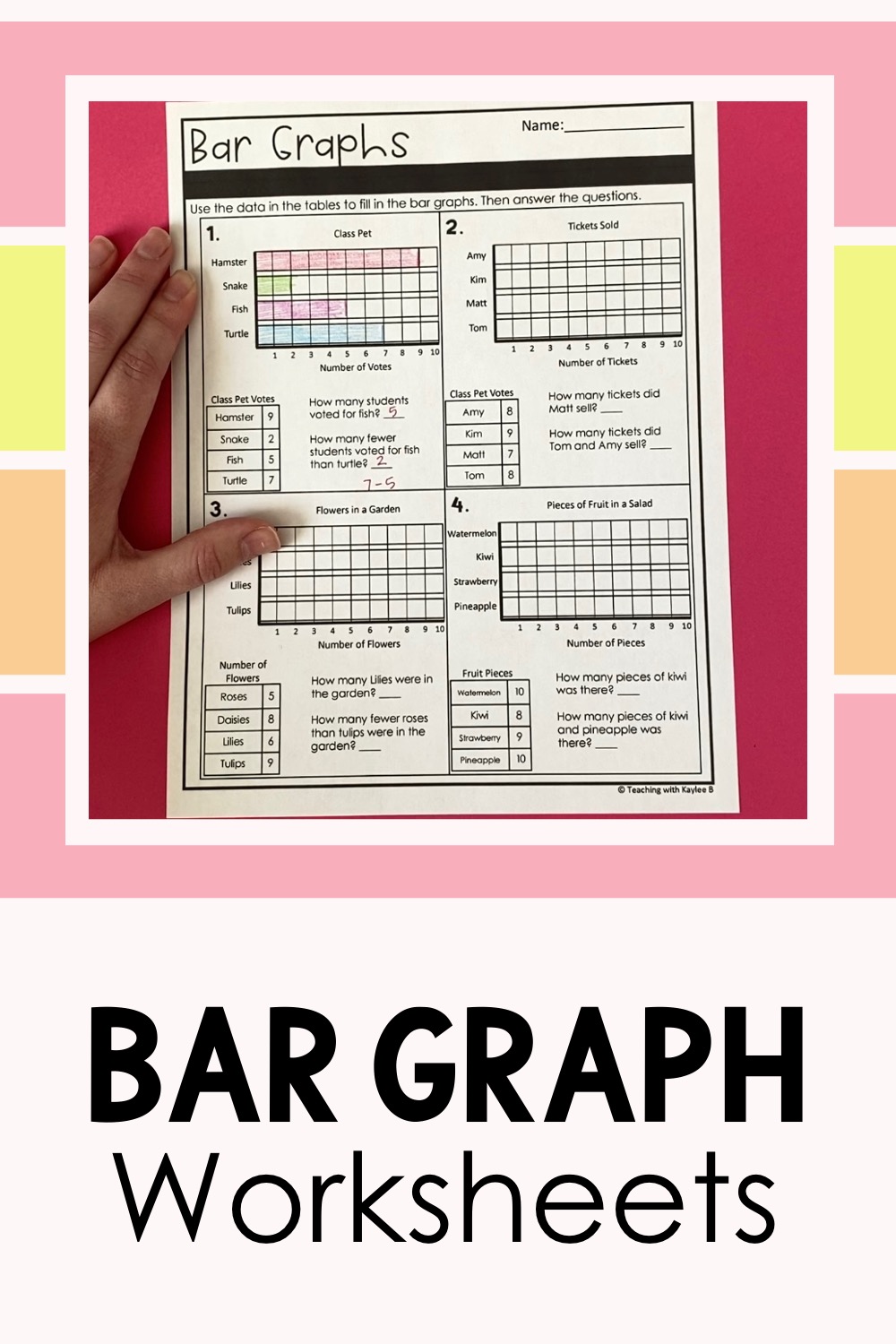 bar graph worksheets