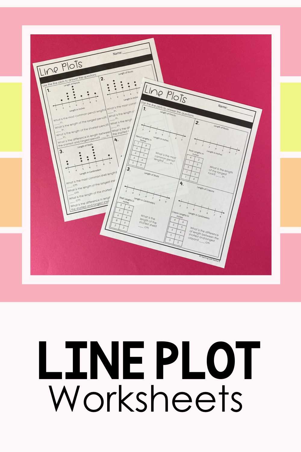 line plot worksheets