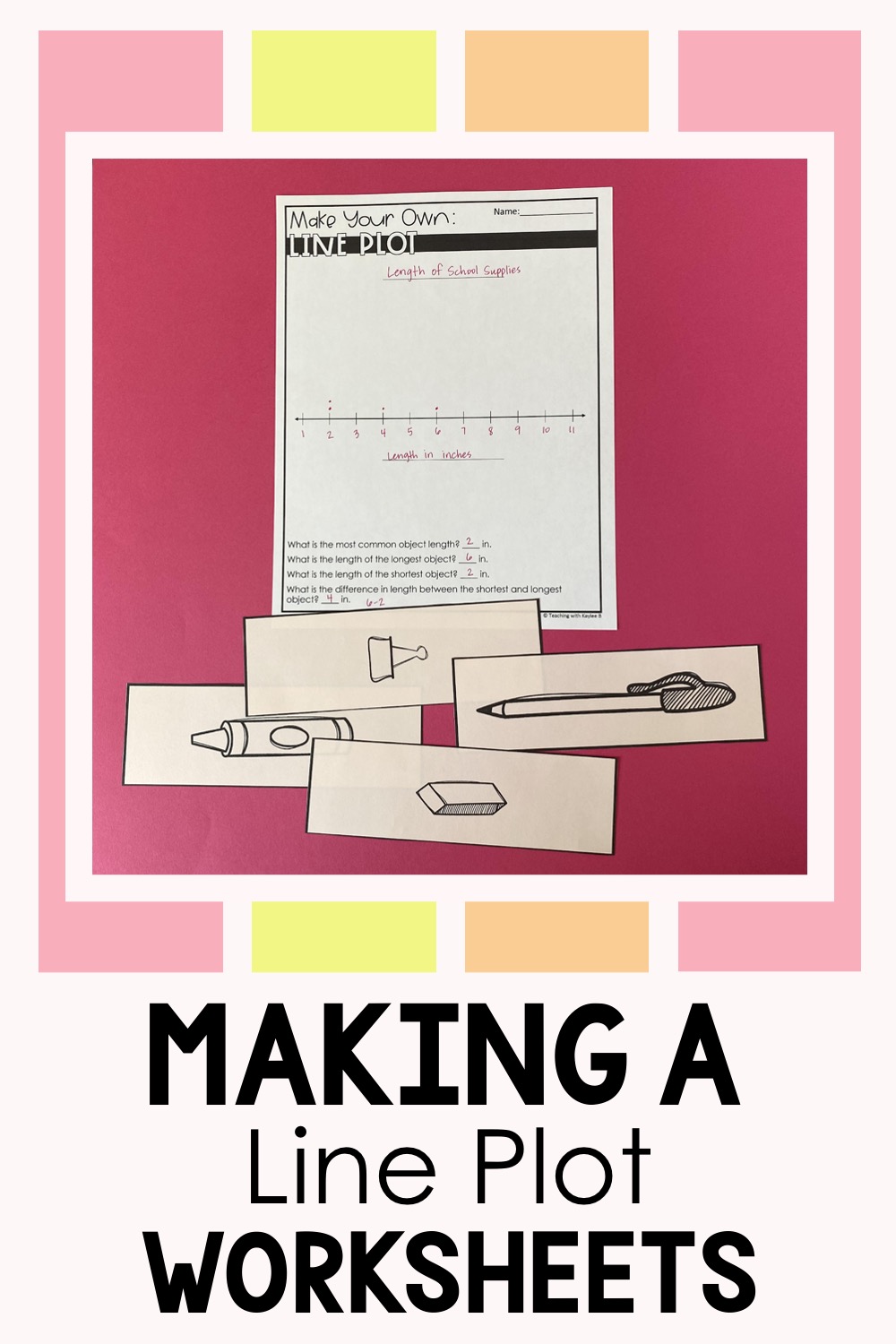 making a line plot worksheets